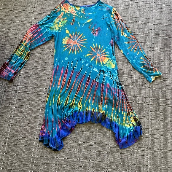Imported Tie Dye Boho dress. Fits S/M Super comfy and cute! NWO tags. - Picture 6 of 9